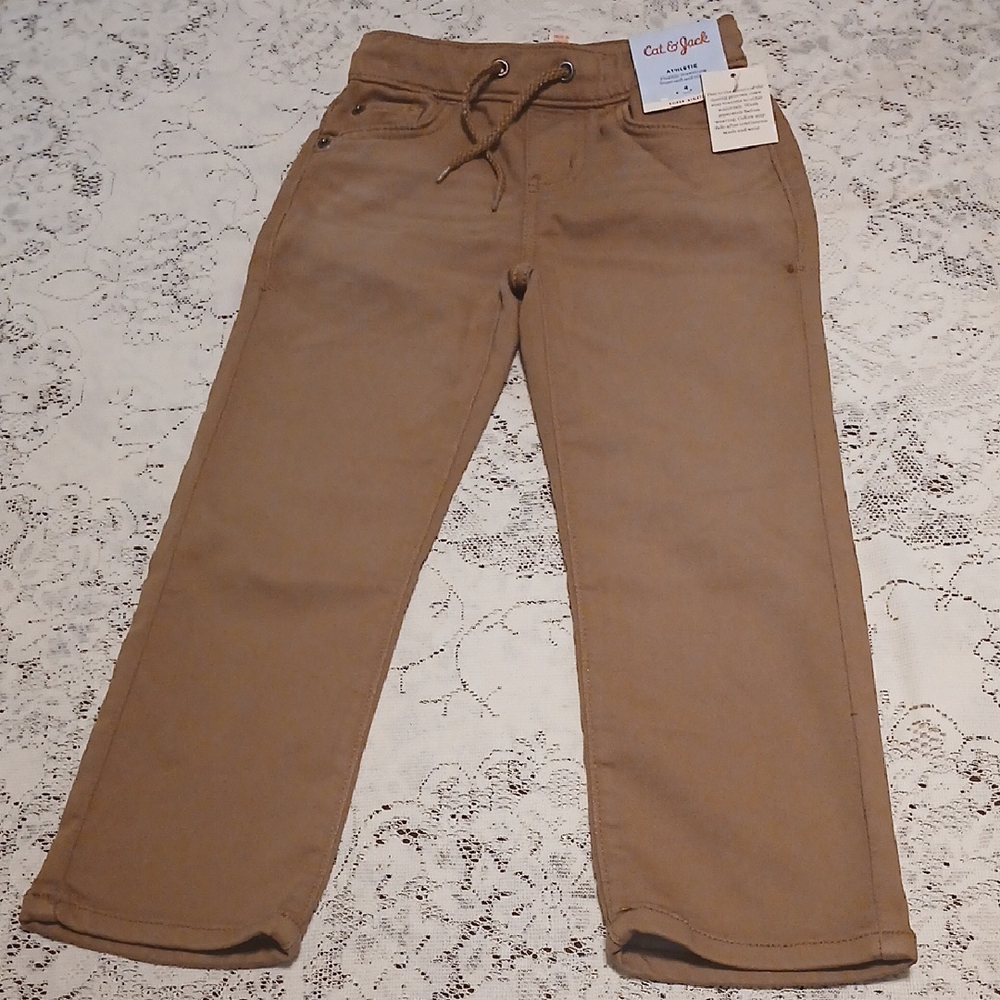 Cat & Jack Tan Casual Pants boys sz.4